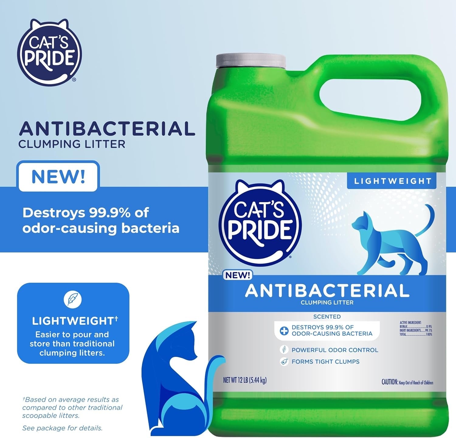 cats-pride-antibacterial-cat-litter-destroys-99-9-of-odor-causing-bacteria-powerful-odor-control-premium-lightweight-clumping-litter-scented-12-pounds