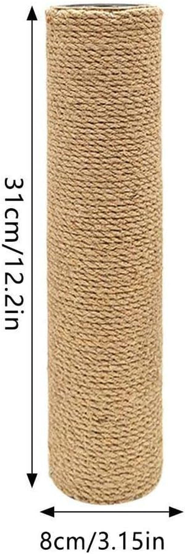 Cat Scratching Post Replacement - 12.2 Inch Sisal Replacement Post with M8 Screws, DIY Cat Tree Accessories for Indoor Kitten Furniture Repair, Natural Sisal Rope Pole (Yellow)3