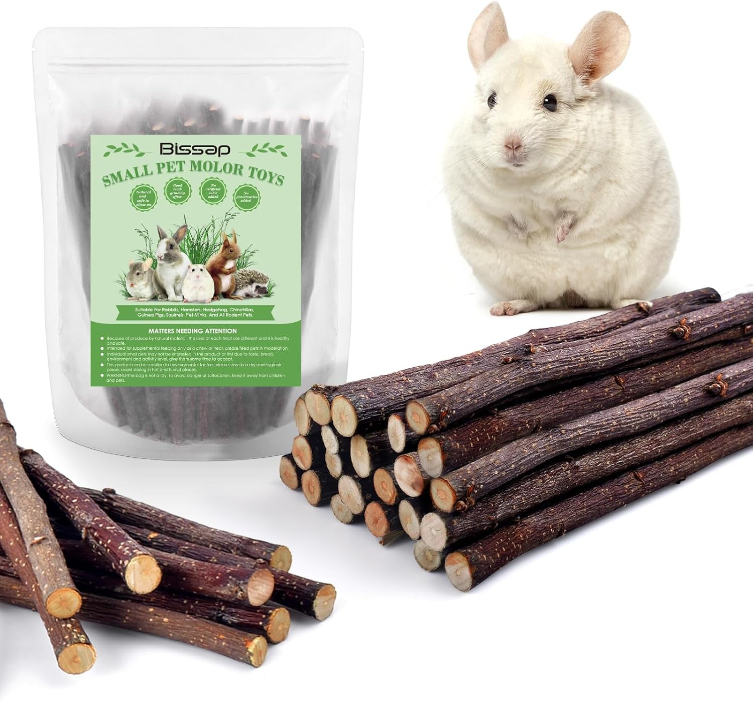 bissap-apple-sticks-for-rabbits-natural-bunny-chew-toys-and-treats-for-chinchilla-guinea-pig-hamster-gerbil-small-animals-pet-apple-wood-stick-toys-teeth-grinding-230g-8-1oz