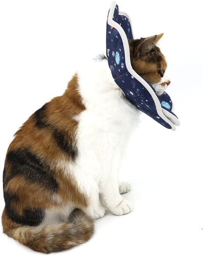 Soft Cat Cone, Adjustable Recovery Collar after Surgery to Prevent Licking Wound, Protective Cat Neck Cone, Comfortable Pet Elizabethan Collar for Cats Kittens and Puppies (M)5