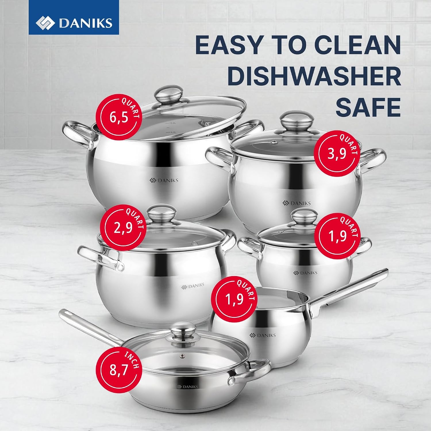 classic-11-piece-stainless-steel-cookware-set-with-glass-lids-includes-saucepan-and-frying-pan-with-lid-tri-ply-bases-for-even-heating-induction-compatible-dishwasher-safe
