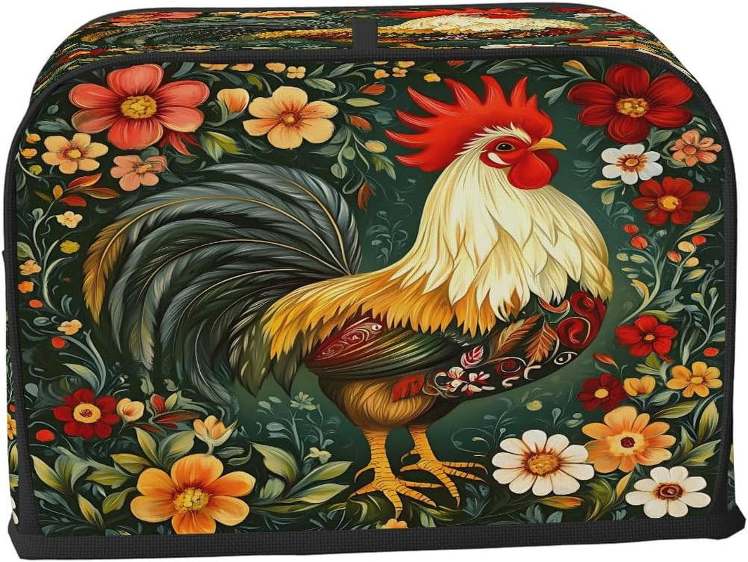 animal-rooster-flower-toaster-cover-4-slice-wide-slot-washable-kitchen-appliance-covers-fingerprint-bread-machine-dust-cover-small-toaster-oven-accessories-covers-bread-maker-bag-women-gift