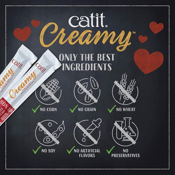 Catit Creamy Lickable Cat Treat – Healthy Variety of Flavors, 72 Pack, Hand-Feed or Serve, Nutrient-Rich Squeeze Tube, 0.5 Oz Each4