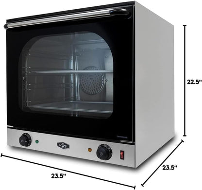 KWS CO-3 1600W Commercial Countertop Convection Oven, 2 Cu. Ft. - 120V, 4-Tier Toaster W/Front Glass Door, Electric Baking Oven4