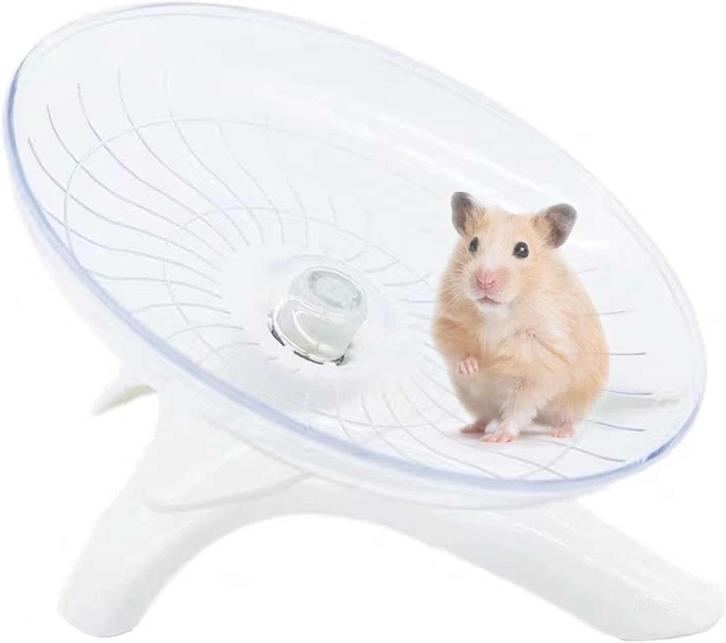 hamster-flying-saucer-silent-running-exercise-wheel-for-hamsters-gerbils-mice-hedgehog-and-other-small-pets-silent-running-wheel-hamster-wheel-white