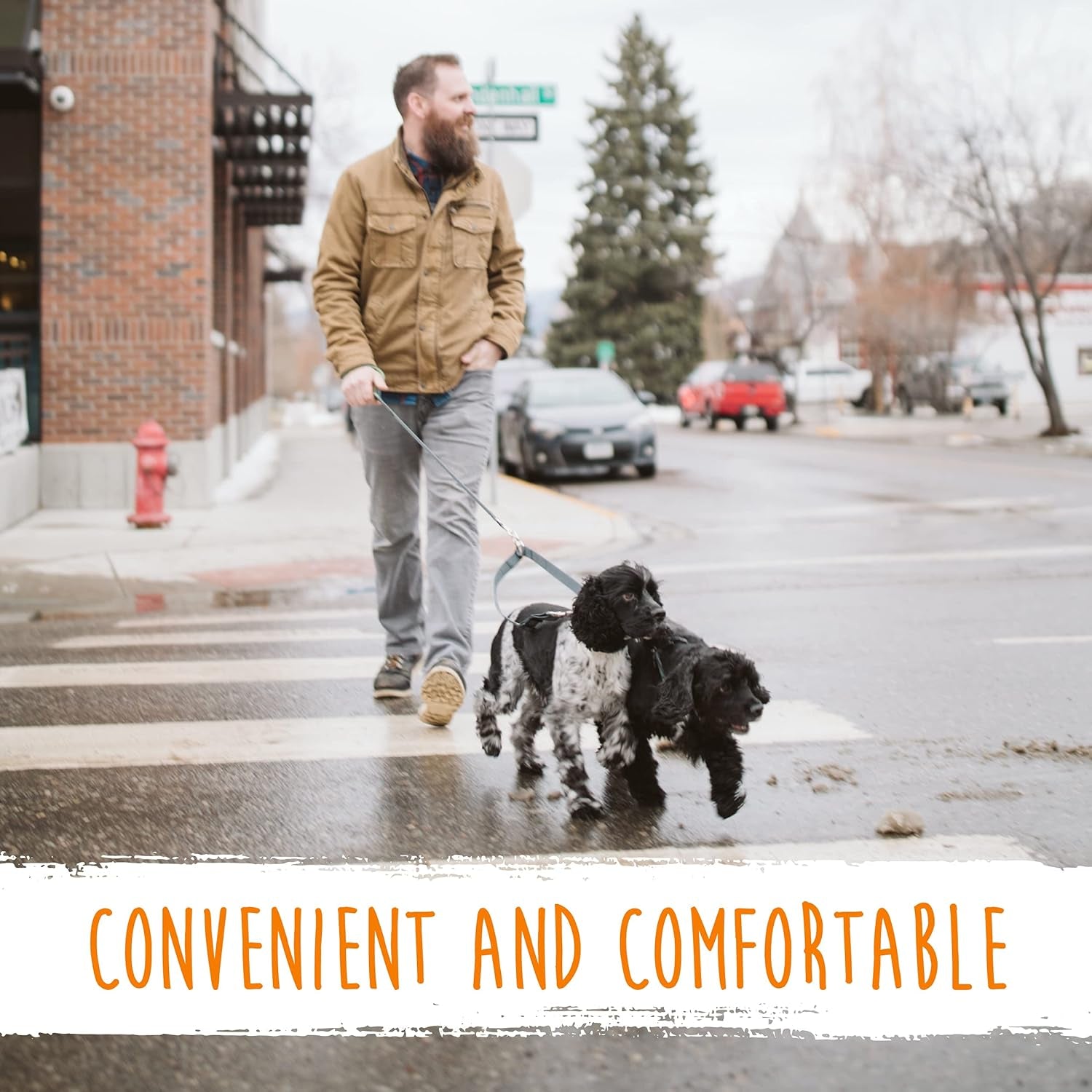 mighty-paw-double-dog-leash-no-tangle-adjustable-split-lead-for-two-dogs-fits-0-100-lb-16-24-in-range-reflective-stitching-waterproof-neoprene-padded-handle