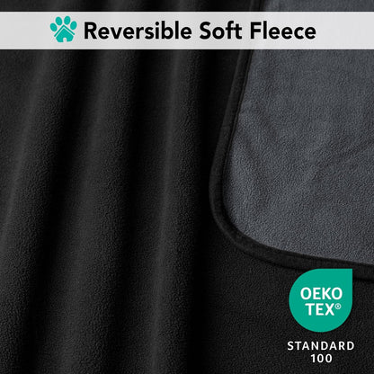 Petami Waterproof Dog Blanket for Couch, Pee Proof Reversible Cat Blanket for Sofa Bed Furniture Protector, Soft Fleece Washable Pet Throw for Dogs Cats Puppies Kittens, 40X60 Black Gray4