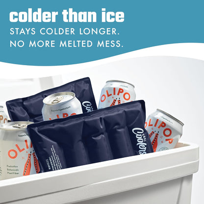 Cool Coolers by  XL Soft Ice Packs for Coolers & Lunch Bags, 2Pk | Long-Lasting, Large Reusable Freezer Packs, Bpa-Free, Flexible Lunch Box Ice Packs for Work, School, Breastmilk, & Beach2