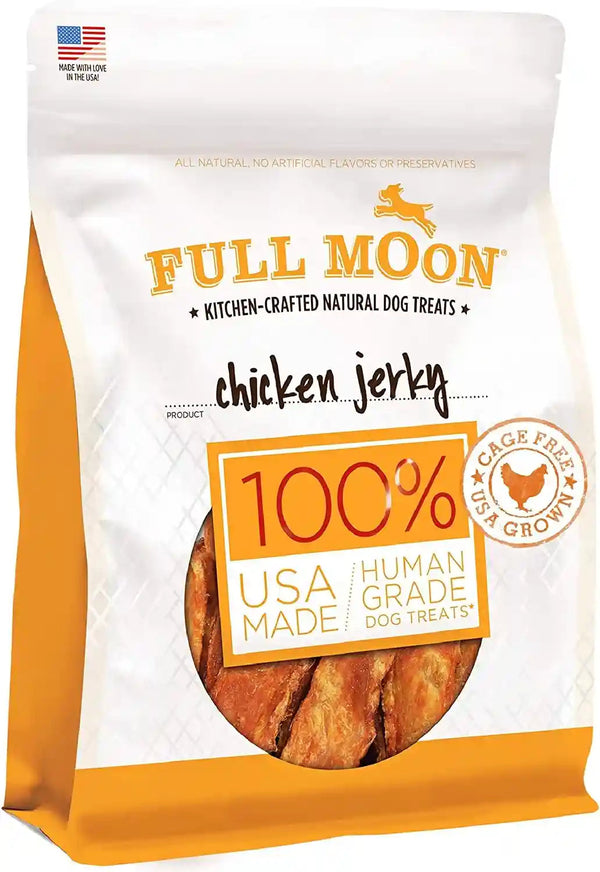 Full Moon Chicken Jerky Healthy All Natural Dog Treats Human Grade Made in USA Grain Free, 1.5 Pound (Pack of 1)5