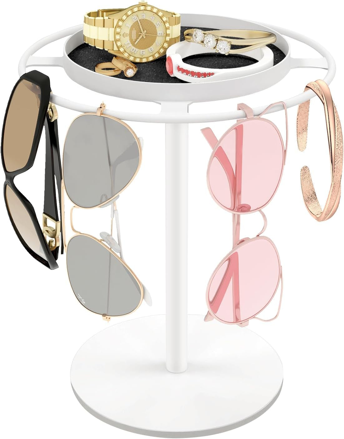 metal-sunglass-organizer-glasses-holder-stand-with-storage-tray-white-sunglass-holder-with-non-slip-pad-for-nightstand-tabletop-desk-dresser-hanging-up-to-9-pairs-sunlasses-reading-glasses