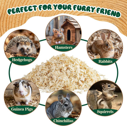 Sukh Hamster Bedding - Aspen Shavings Small Animal Pet Bedding | Aspen Bedding for Small Animals, Guinea Pigs, Rabbits, Hamsters, Gerbils, Chinchillas, Rats, Mice, Snakes & Hedgehogs, 14 OZ6