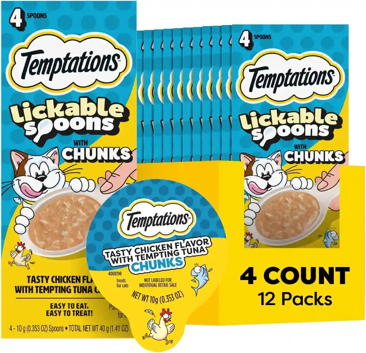 temptations-lickable-spoons-wet-cat-treats-chicken-with-tuna-4-ct-12pk-48-spoons-total-mess-free-creamy-puree-dual-flavor-per-spoon-hand-feed-or-use-as-food-topper-real-chicken-tuna