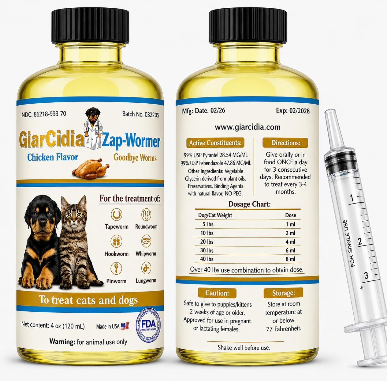 no-more-worms-in-cats-and-dogs-dewormer-for-cats-and-dewormer-for-dogs-chicken-flavour-120-ml-4-oz-glass-bottle-includes-3-ml-dropper-with-cap-chicken-flavor