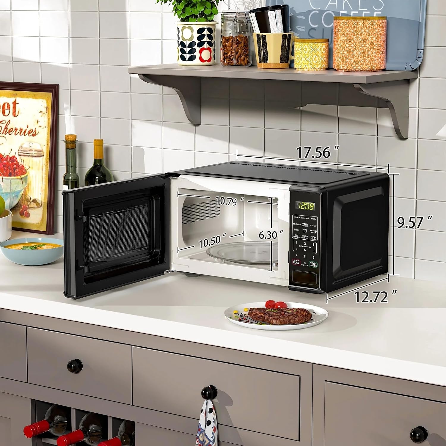0-7-cu-ft-700w-compact-microwave-oven-countertop-with-led-display-6-quick-set-menus