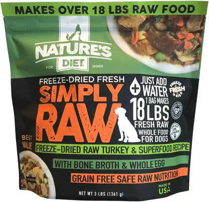Nature'S Diet Simply Raw Freeze-Dried Whole Food Meal - Makes 18 Lbs Fresh Food with Muscle, Organ, Bone Broth, Whole Egg, Superfoods, Fish Oil Omega 3, 6, 9, Probiotics & Prebiotics (Beef)9