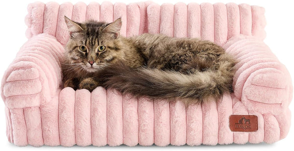 Hollypet Small Dog Large Cat Bed Puppy Couch Beds for Pets up to 25 Lbs | Fluffy Dog Cat Couch Plush Soft Warming Pets Beds with Machine Washable Cover and Non-Slip Bottom10