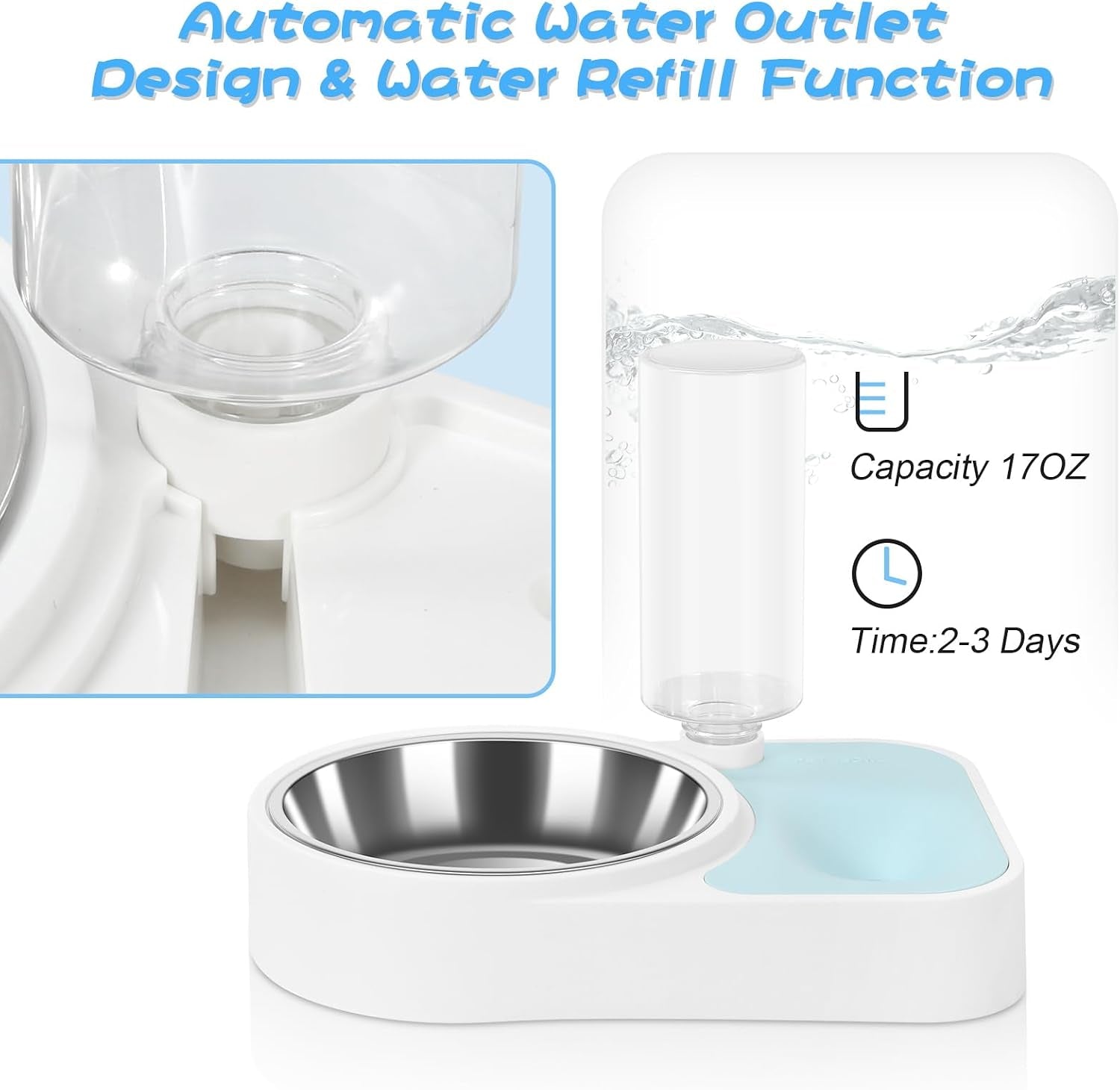 just-run-double-dog-cat-bowls-dog-cat-food-and-water-bowl-set-with-automatic-water-dispenser-bottle-super-big-detachable-stainless-steel-food-bowl-for-small-dogs-puppy-and-cats-kitten-rabbitblue