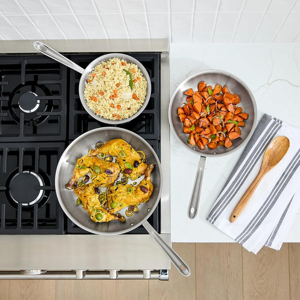 All-Clad D5® Stainless Steel Core 10 Piece Cookware Set- Made in USA- the Upgrade for Supremely Even Heat- Includes Frying Pans, Saucepan, Sautépan, Stockpot -Oven Safe & Induction Compatible7