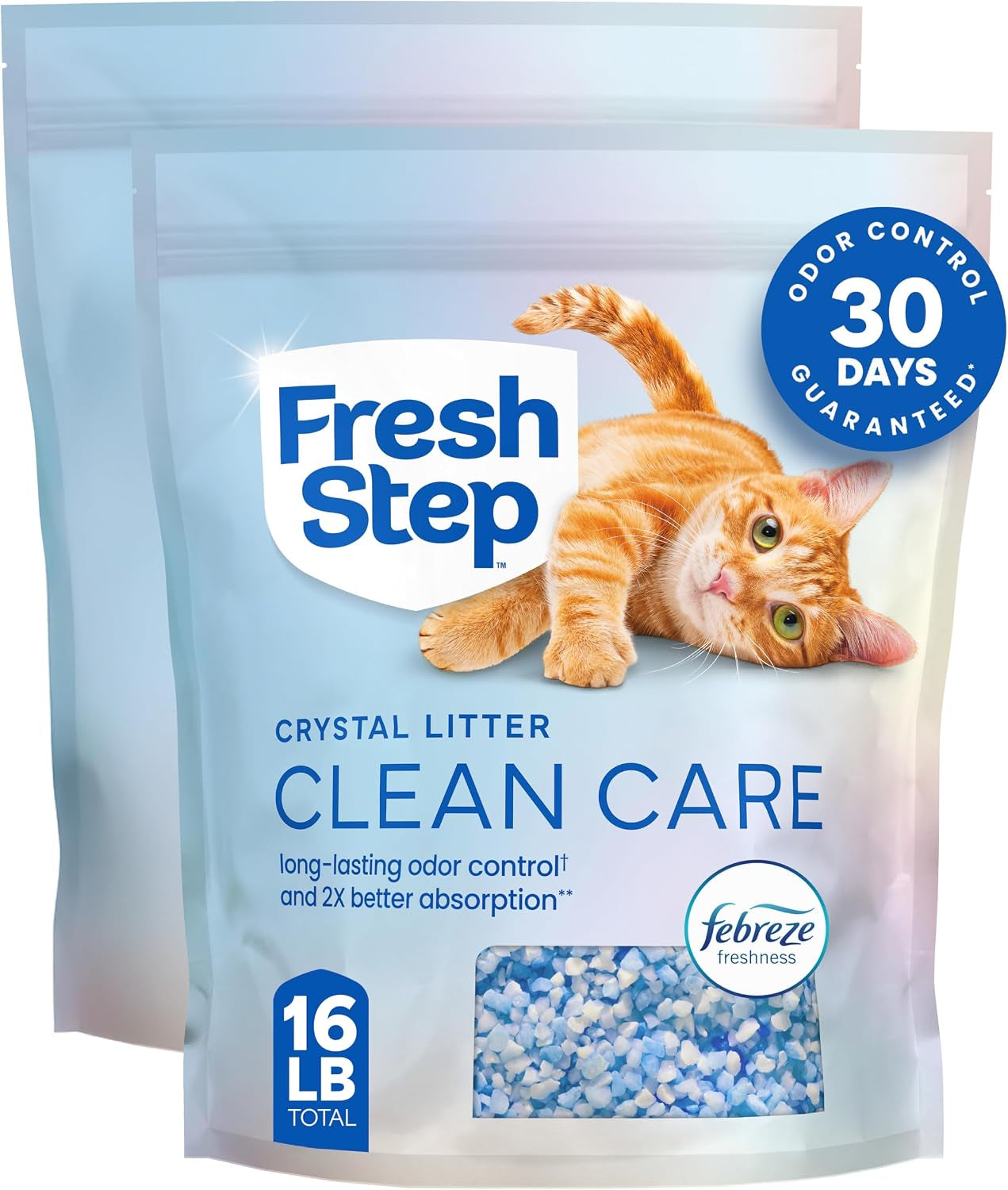 fresh-step-clean-care-crystsal-cat-litter-with-febreze-freshness-ammonia-block-technology-lightweight-fresh-step-crystals-low-dust-8-lb-bag-pack-of-2