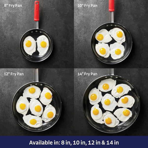 Professional 8-Inch Non Stick Small Frying Pan | Heavy-Gauge Aluminum Skillet with Reinforced Nonstick Coating, Red Handle, Dishwasher and Oven Safe, Made in Brazil5