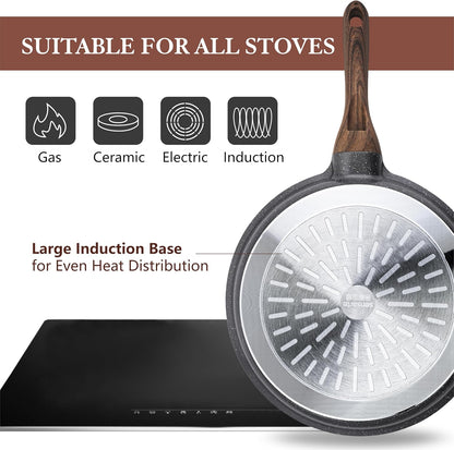 Nonstick Cookware Set 13 Pcs, Non Stick Pots and Pans Set | Swiss Granite Coating, Healthy Kitchen Cooking Set, Stay-Cool Handles, Induction Compatible, PFOA/PFOS Free9