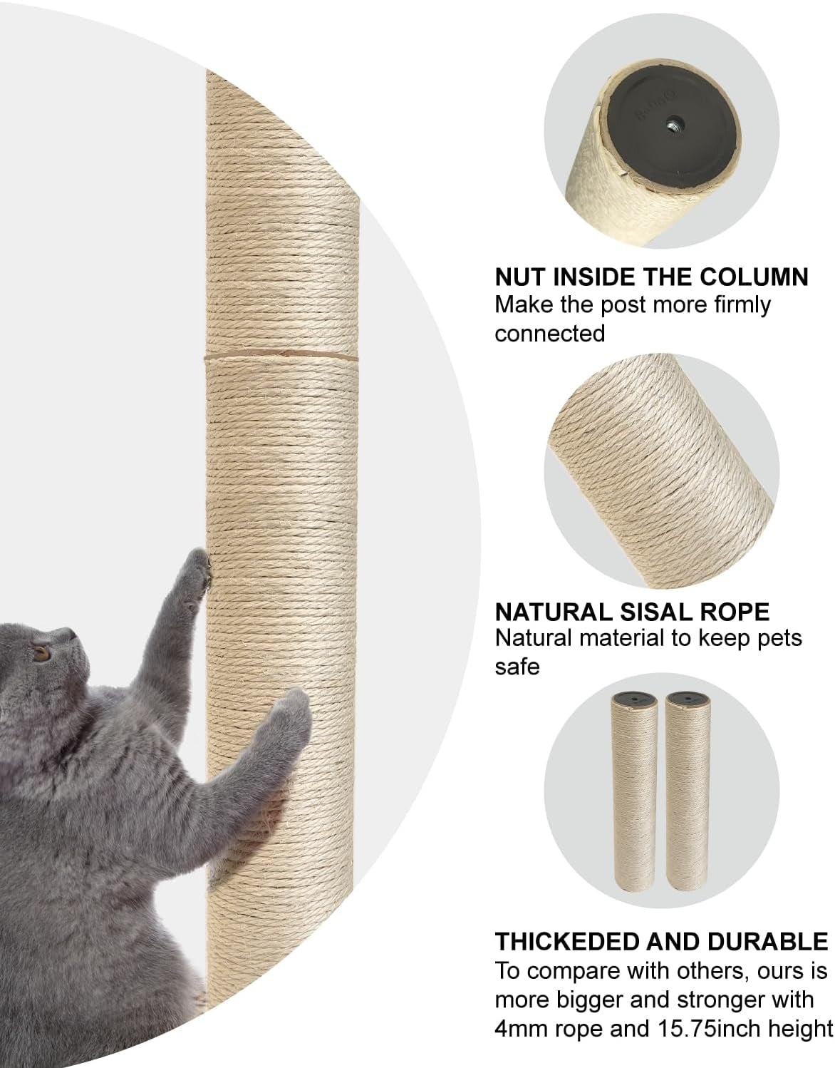 timhaka-cat-scratching-post-replacement-4-pcs-15-7-inch-sisal-pole-cat-tree-replacement-posts-refill-sisal-rope-scratcher-posts-for-indoor-tree-tower-scratch-post-replacement-for-refurbishment