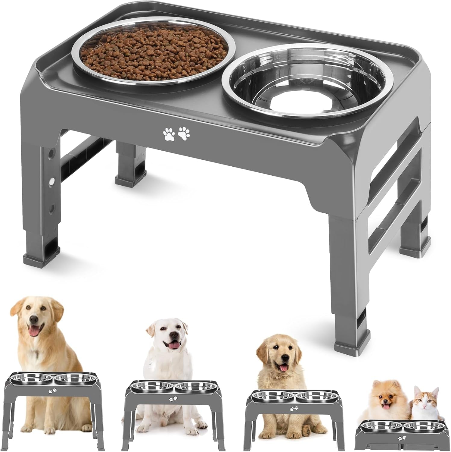 comesoon-elevated-dog-bowls-for-small-medium-dogs-3-height-adjustable-raised-stand-with-2-thick-6-stainless-steel-food-bowls-non-slip-feeder-adjusts-to-2-75-6-7-5-black