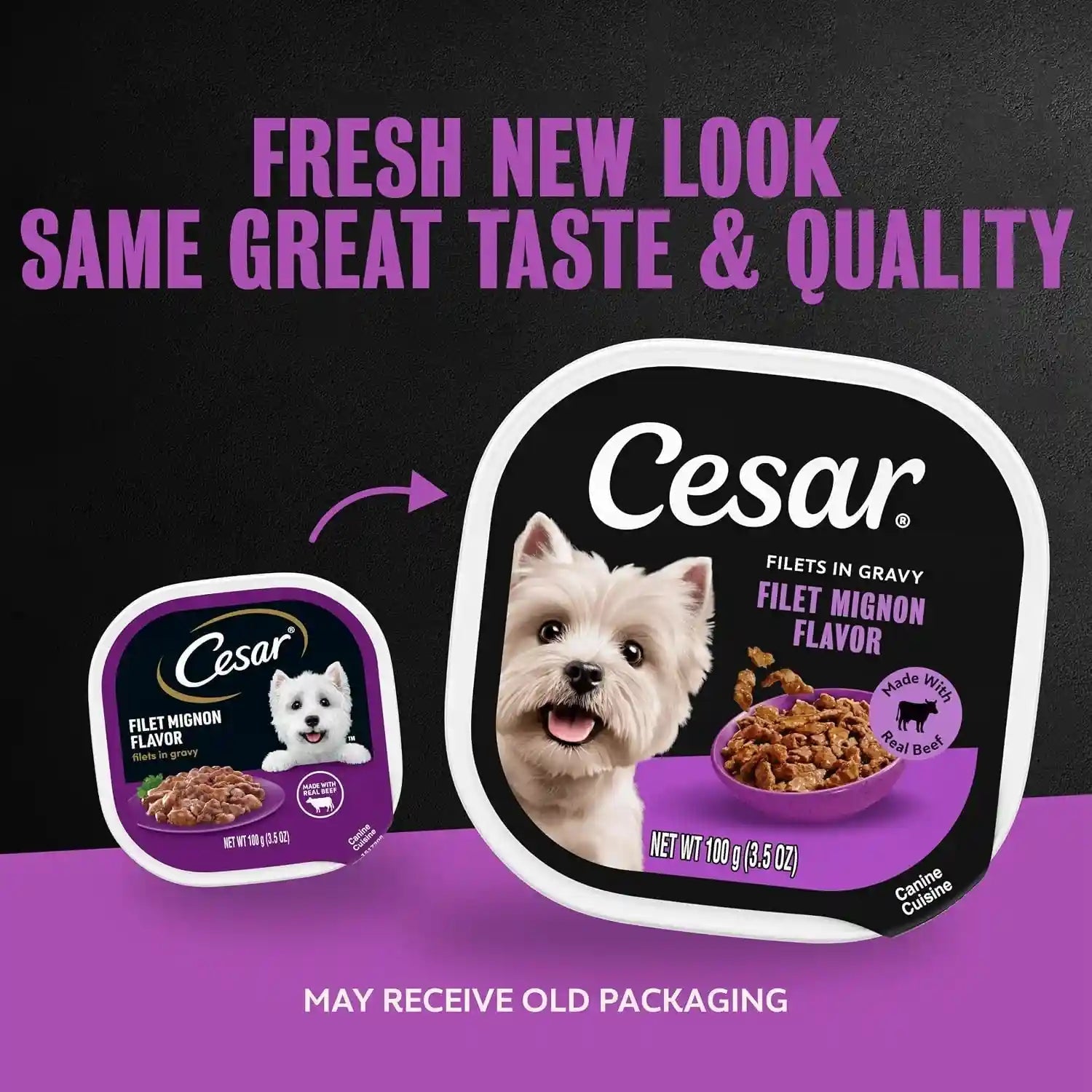 cesar-filets-in-gravy-wet-dog-food-filet-mignon-flavor-3-5-oz-24-count-real-beef-easy-to-digest-no-fillers-no-added-sugar-no-artificial-flavors-slow-cooked-tender-texture-easy-peel-trays