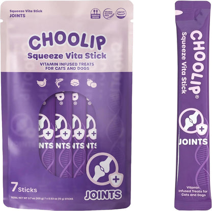 Choolip Squeeze Vita Stick Lickable Cat and Dog Treats, 7-Count Kidney Support, Tuna and Pollack with Pumpkin, Blueberry and Omega-3, Grain-Free, Vet-Formulated10