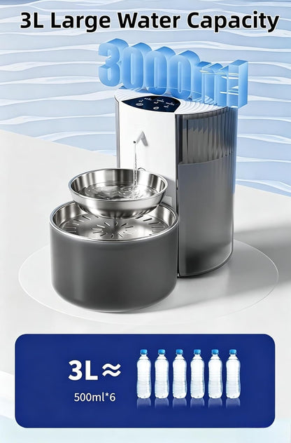 Filterless Cat Water Fountain, 3.5L/118Oz Wastewater Separation No Filter | Stainless Steel Bowl, Quiet ,Pet Water Fountain for Cats & Dogs Dispenser, Wireless Automatic Water Fountains6