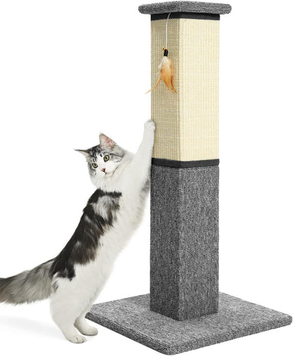 Made4Pets Cat Scratching Post for Indoor Cats, Carpet Cat Scratcher, 32" | Soft Carpet Surface for Cats That Prefer Fabric Scratching, Stable Base, Full-Body Stretching, Ideal for Kittens & Adult Cats11