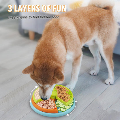 Slow Feeder Dog Bowl 3 Levels, Reduces Boredom and Anxiety, Non-Slip Interactive Puzzle Feeder, Suitable for Small/Medium/Larger Dogs6