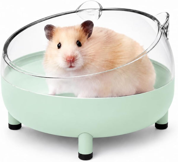 Meow&Woof Hamster Sand Bath Container, Large Sandbox Toilet Gerbil Batheoom, Tiny Chinchilla Dust Bathtub Sand Bath Box for Hamster Cage Accessories 5.2 Inch - Blue14