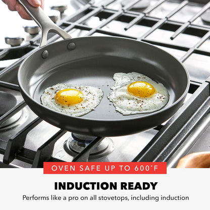 X Bobby Flay Hard Anodized Nonstick 10 Piece Cookware Set, Pfas-Free Ceramic Pots & Pans, Induction Suitable, Frypans, Saucepans Saute, Stockpot, Glass Lids, Dishwasher & Oven Safe, Black6