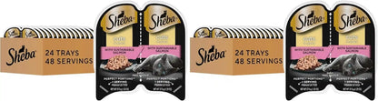 Sheba Perfect Portions Cuts Wet Cat Food, Sustainable Salmon, 2.6 Oz, 24 Ct | Grain-Free, Sustainable Salmon, 48 Servings, No Fillers or Artificial Flavors, Essential Vitamins & Minerals, Twin-Pack Trays13