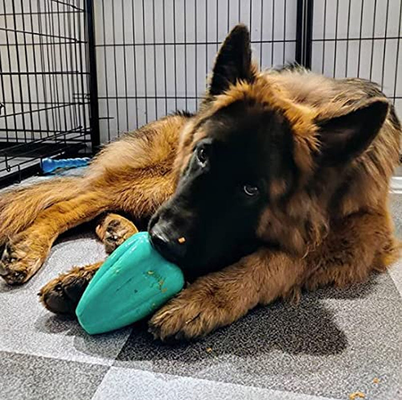 chew-king-by-mammoth-premium-treat-dispensing-dog-toy-durable-natural-rubber-chew-toy-safety-air-vent-interactive-enrichment-toy-for-aggressive-chewers-large-pack-of-2-teal