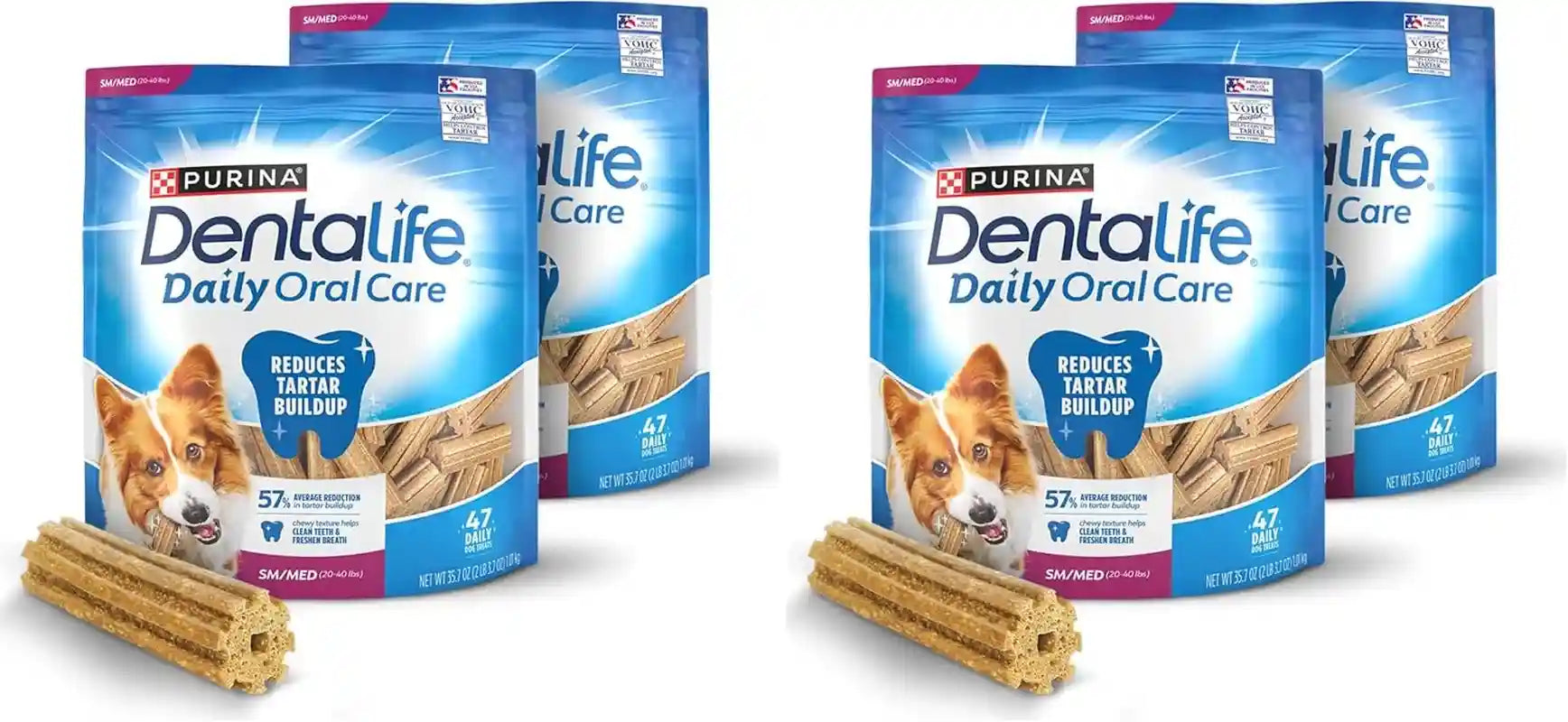 dentalife-daily-oral-care-dog-treats-for-small-and-medium-dogs-chewy-dental-treat-to-freshen-breath-and-fight-tartar-chicken-flavor-40-ct-pouch