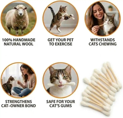 Glaciart One Swabs Cat Toys with Catnip - 6 Pk | Durable for Chew, Cute Cat Toys Interactive Kitty for Boredom, Exercise, & Play | Filled W/Organic Catnip for Anxiety & as Digestive Aid | Gift Idea5