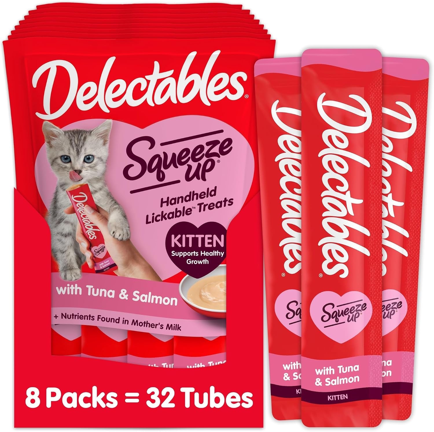 delectables-squeeze-up-kitten-variety-pack-creamy-squeezable-puree-lickable-wet-cat-treats-grain-free-no-added-fillers-no-by-products-no-added-preservatives-0-5-ounces-tube-20-tubes-total