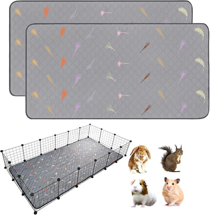 2Pcs Guinea Pig Cage Liners,Guinea Pig Fleece Cage Liners24''X48'' Super Absorbent Washable Pee Pads Reusable for Rabbit Hamster Chinchilla11