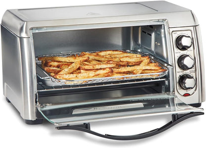 Air Fryer Countertop Toaster Oven with Large Capacity, Fits 6 Slices or 12” Pizza, 4 Cooking Functions for Convection, Bake, Broil, Easy Access, Sure-Crisp, Stainless Steel (31323)3