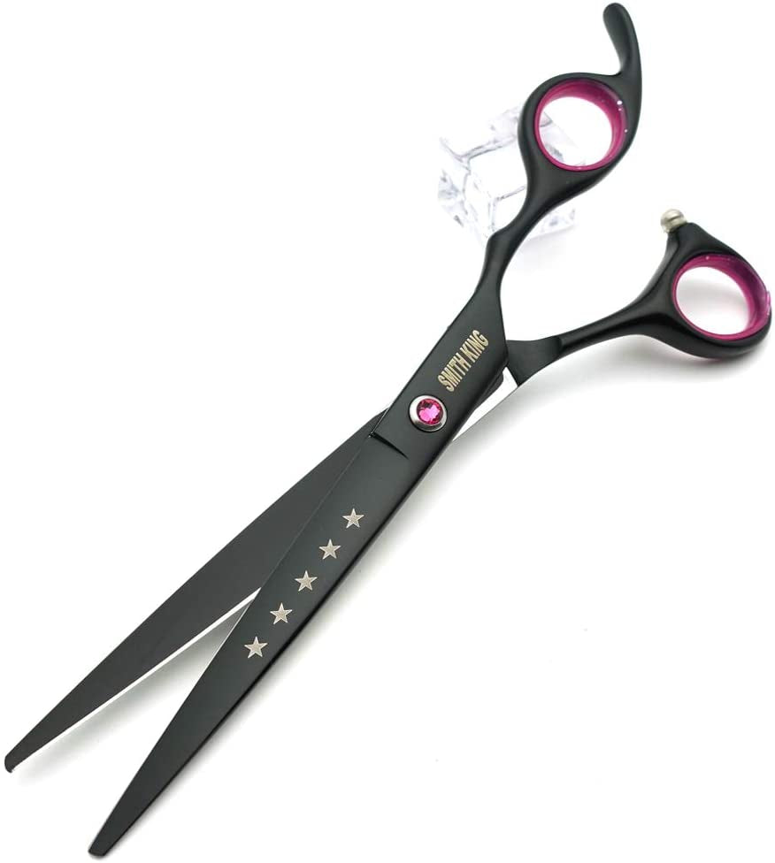 7-0-inches-professional-dog-grooming-scissors-set-straight-thinning-curved-chunkers-4pcs-in-1-set-with-comb