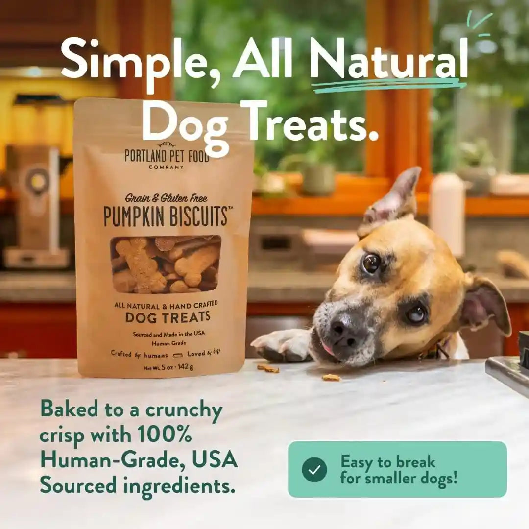 portland-pet-food-pumpkin-dog-treats-healthy-grain-free-biscuits-5-oz-human-grade-limited-ingredient-natural-low-calorie-training-treats-for-small-large-dogs-puppy-to-senior-made-in-usa
