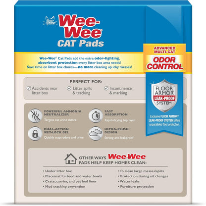 Four Paws Wee-Wee Cat Pee Pads, Disposable Litter Box Mats, Advanced Odor Control, Fast Absorption Box Pee Pads for Litter Tracking, 28" X 30", Fresh Scent, 10 Count9