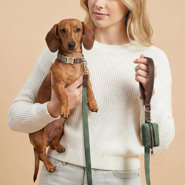 Didog PU Leather Dog Collar for Small Dogs Puppy, Soft Lining, Green S | All-Day Comfort for Daily Walks and Backyard Play, Quick Release Metal Buckle for Easy on & Off, D-Ring for Leash, Easy Clean2