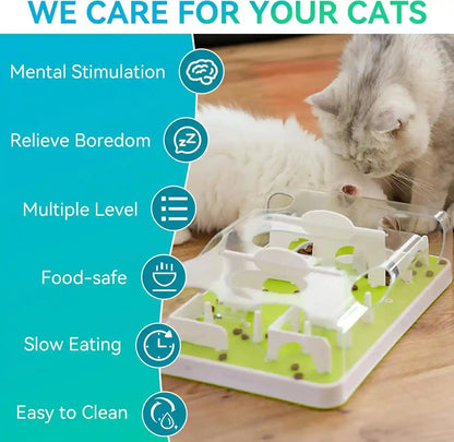 ALL for PAWS Interactive Cat Puzzle Feeder & Slow Feed Toy – Mental Stimulation Treat Dispenser Maze for Indoor Cats, Enrichment & Cat Food Toy7