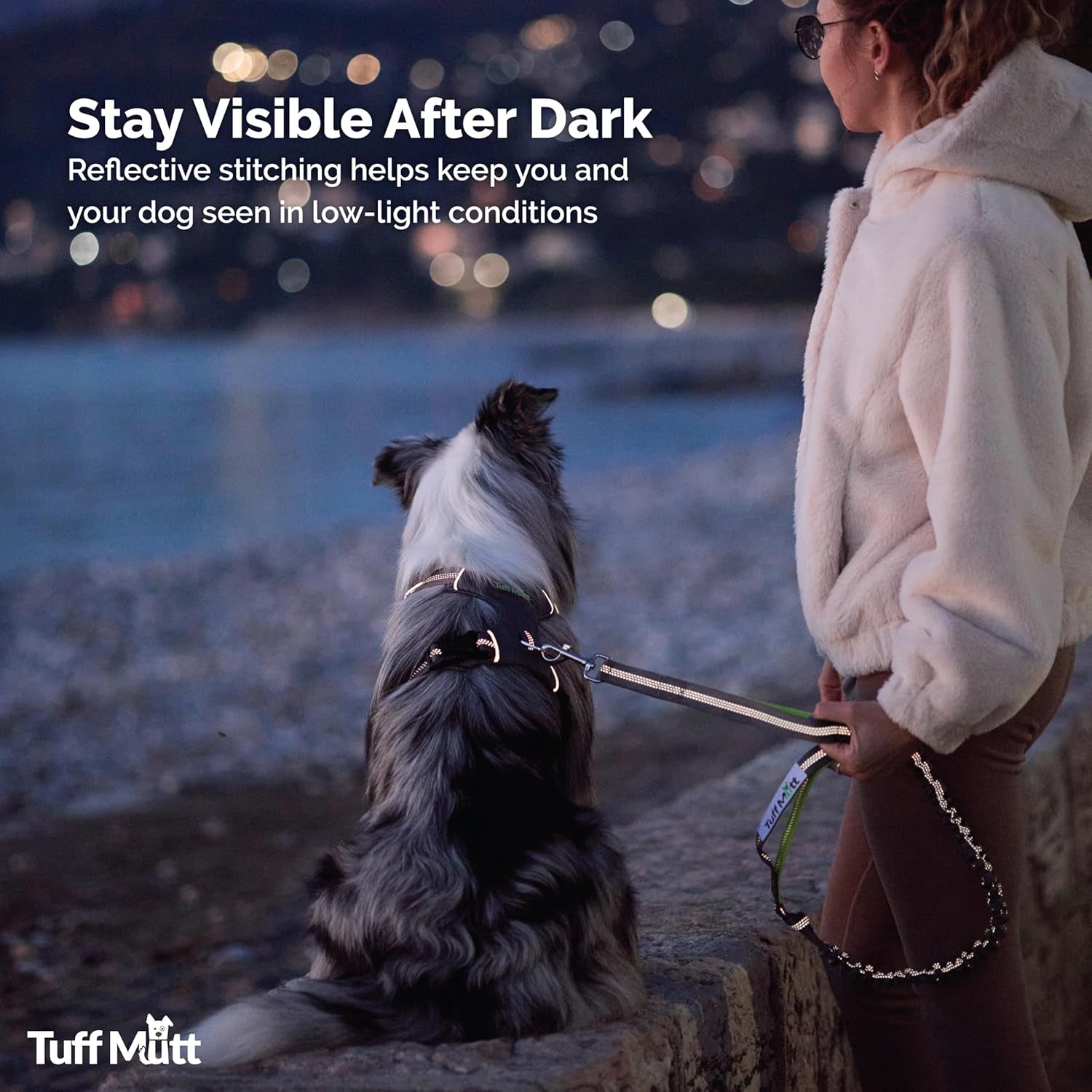 tuff-mutt-hands-free-dog-leash-for-walking-running-hiking-waist-leash-with-bungee-adjustable-belt-reflective-double-handle-design-for-large-medium-dogs