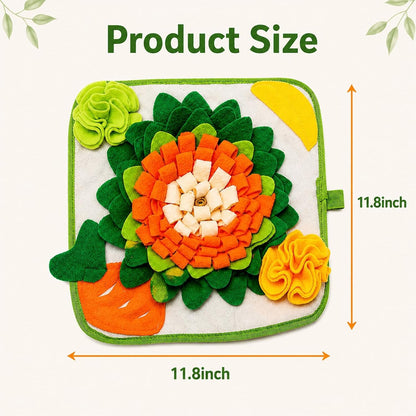 Rabbit Foraging Mat Interactive Bunny Snuffle Mat for Small Animals | Puzzle Toy Indoor Enrichment Feeding Mat 11.8" Treat Dispenser for Bunny Guinea Pigs, Ferrets, Chinchillas, Hamste, Puppies2