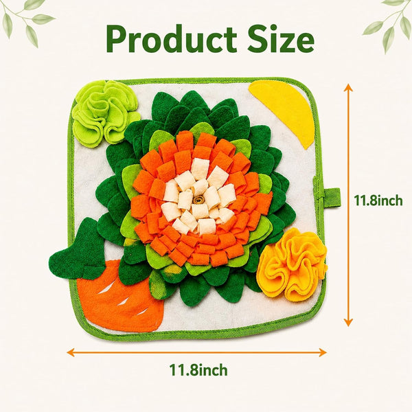 Rabbit Foraging Mat Interactive Bunny Snuffle Mat for Small Animals | Puzzle Toy Indoor Enrichment Feeding Mat 11.8" Treat Dispenser for Bunny Guinea Pigs, Ferrets, Chinchillas, Hamste, Puppies2