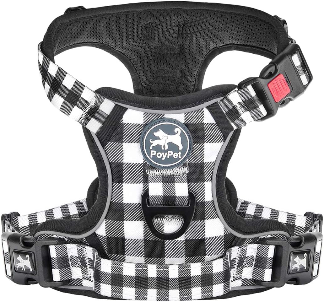 poypet-no-pull-dog-harness-no-choke-front-lead-dog-reflective-harness-adjustable-soft-padded-pet-vest-with-easy-control-handle-for-small-to-large-dogspink-medium